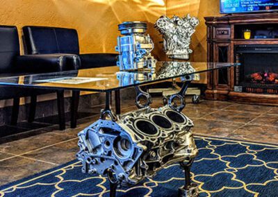 Engine Coffee Table At Our Lounge Area