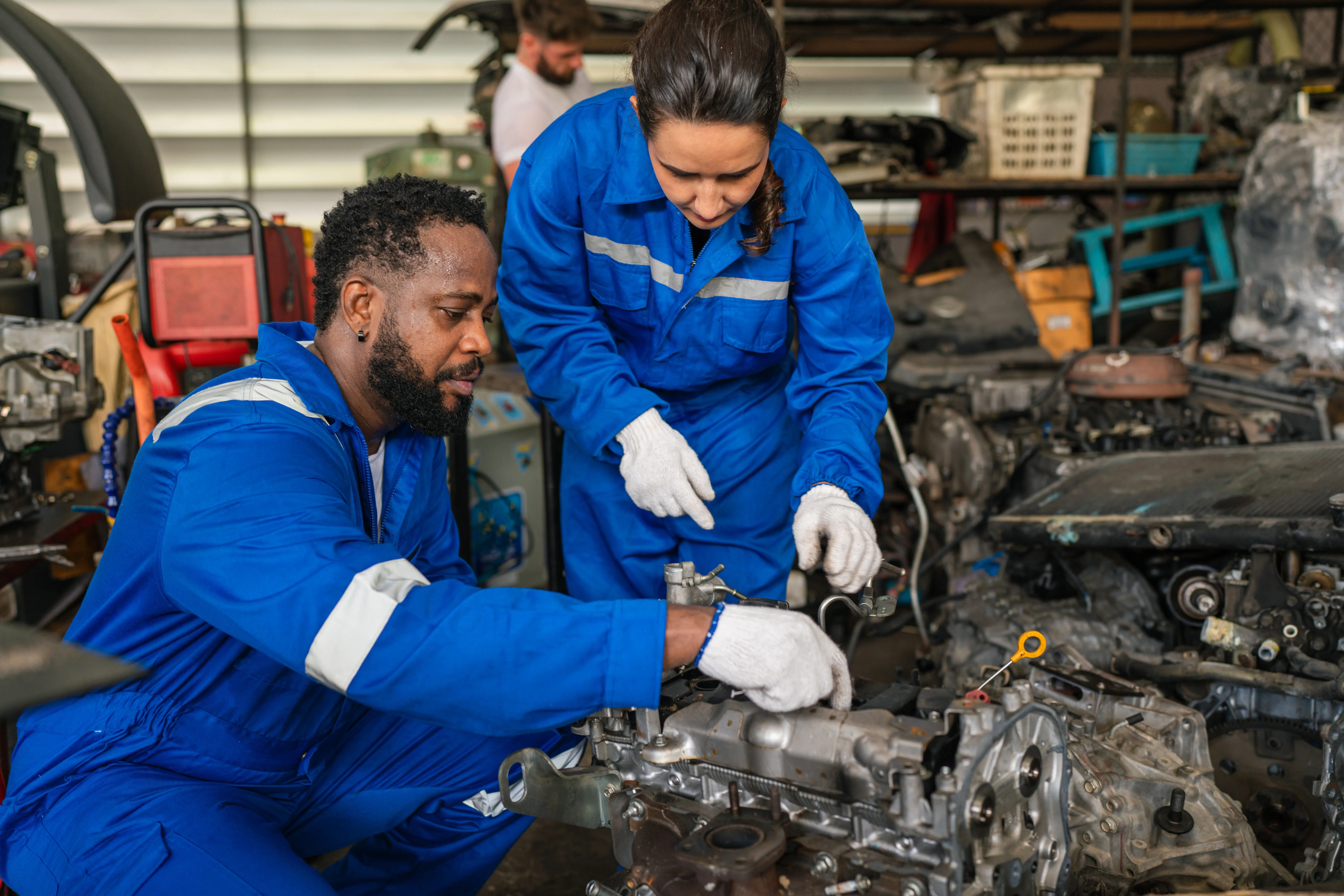 Two Automotive Expert In Transmission Shop Dallas